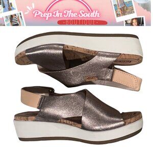 Pikolinos Rose Gold Leather Platform Sandals EU 37 (US 6.5-7) Like New